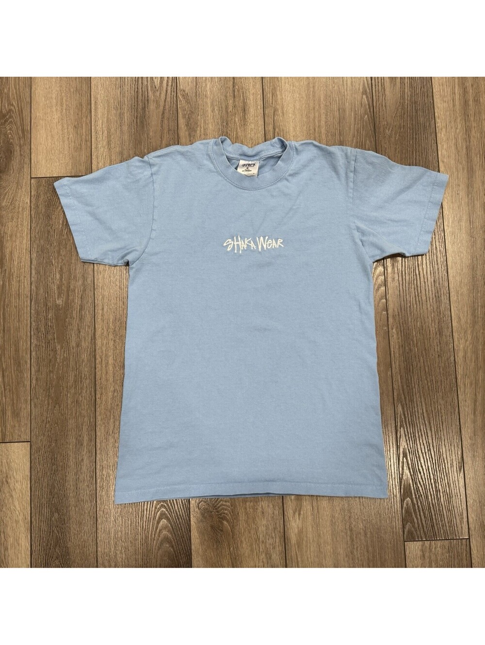 Shaka Wear Heavy Weight Light-Blue T-Shirt Size Medium